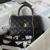 affordable Chanel Black Caviar Small Coco Top Handle L-09M08S