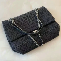 lookalike Chanel Denim Quilted XXL Flap Bag CH-99645 – Grey Black