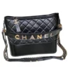 Chanel Gabrielle Hobo Medium Bag dupe in Black Calfskin D-77225