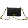 Chanel Mini Classic Flap Bag Replica in Black Leather A88948