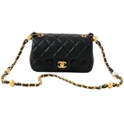 Chanel Mini Classic Flap Bag Replica in Black Leather A88948