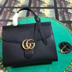 Gucci GG Marmont Top Handle Bag 456209 – Calfskin Leather