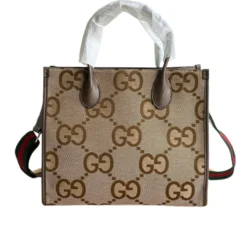 Gucci Jumbo GG Medium Tote Bag 703974 in Beige and brown