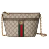 Gucci Replica Ophidia GG Mini Shoulder Bag 78714 - Canvas & Brown Leather