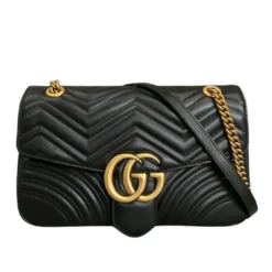 Gucci Marmont Small Black Shoulder Bag 443897